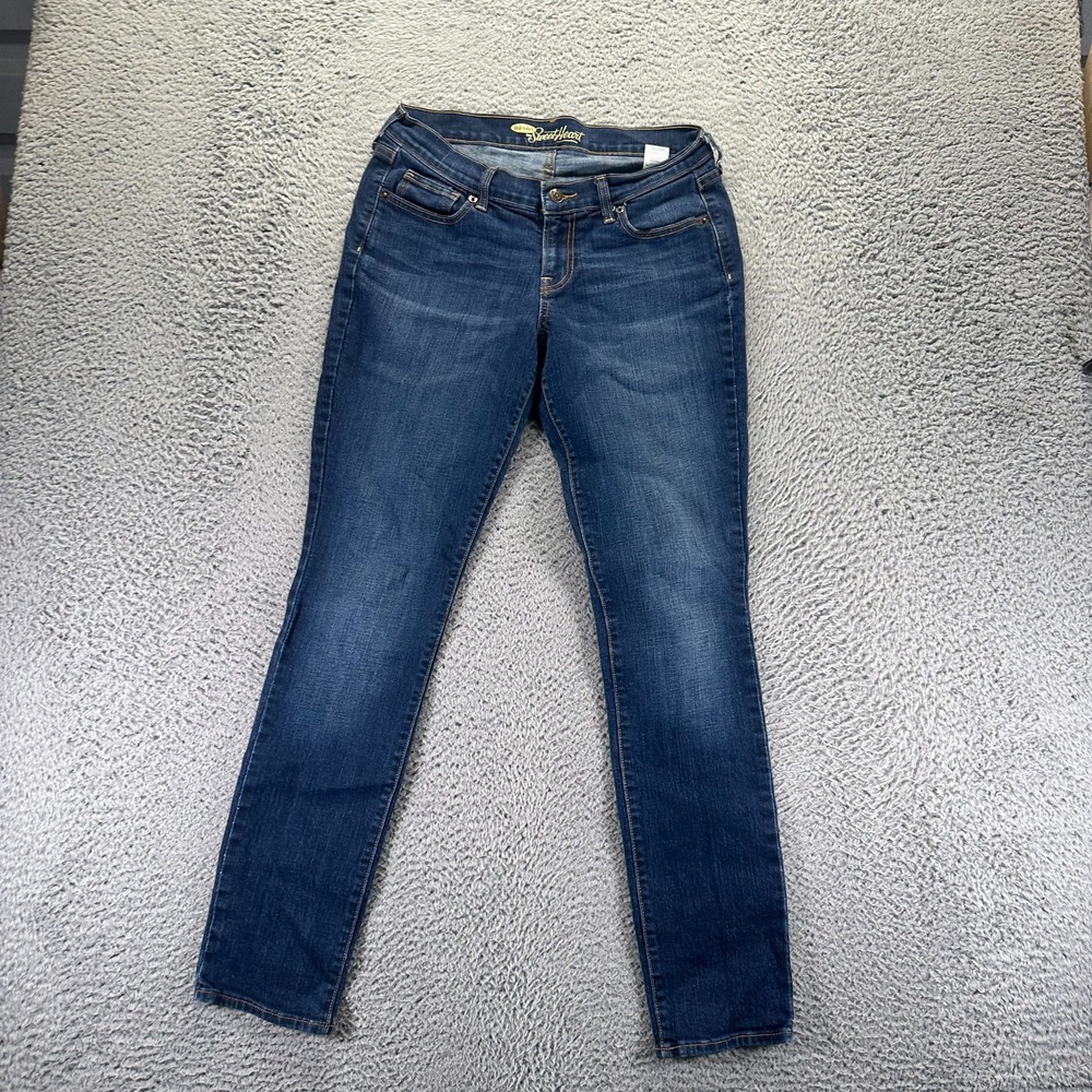 Old Navy The Sweetheart Jeans Womens 6 Blue Cotton Denim Skinny Faded Workwear